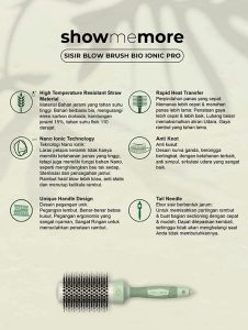 SHOWMEMORE Sisir Blow Brush Bio Ionic Pro – 34