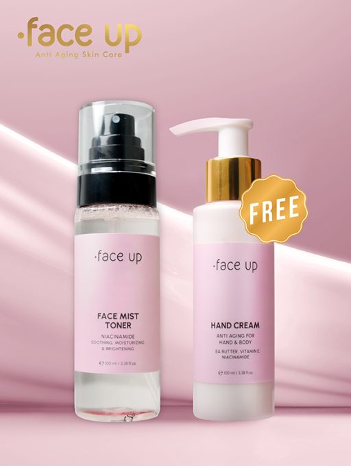 FACE UP Face Mist Toner & Hand Cream (2PCS) – Bundling